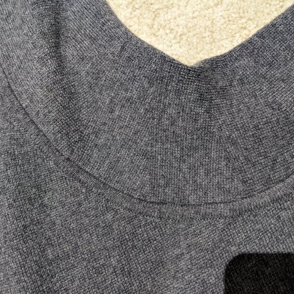 Vince Lace Up Grey Sweater Merino and Cashmere - Picture 9 of 12